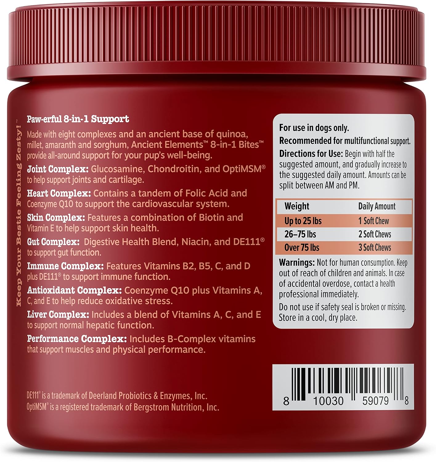 Zesty Paws Dog Multivitamin, Chewable Dog Vitamins and Supplements for Hip & Joints, Skin & Coat, Omega 3 Fish Oil for Dogs- Senior & Puppy Multivitamin- Chicken- 90ct