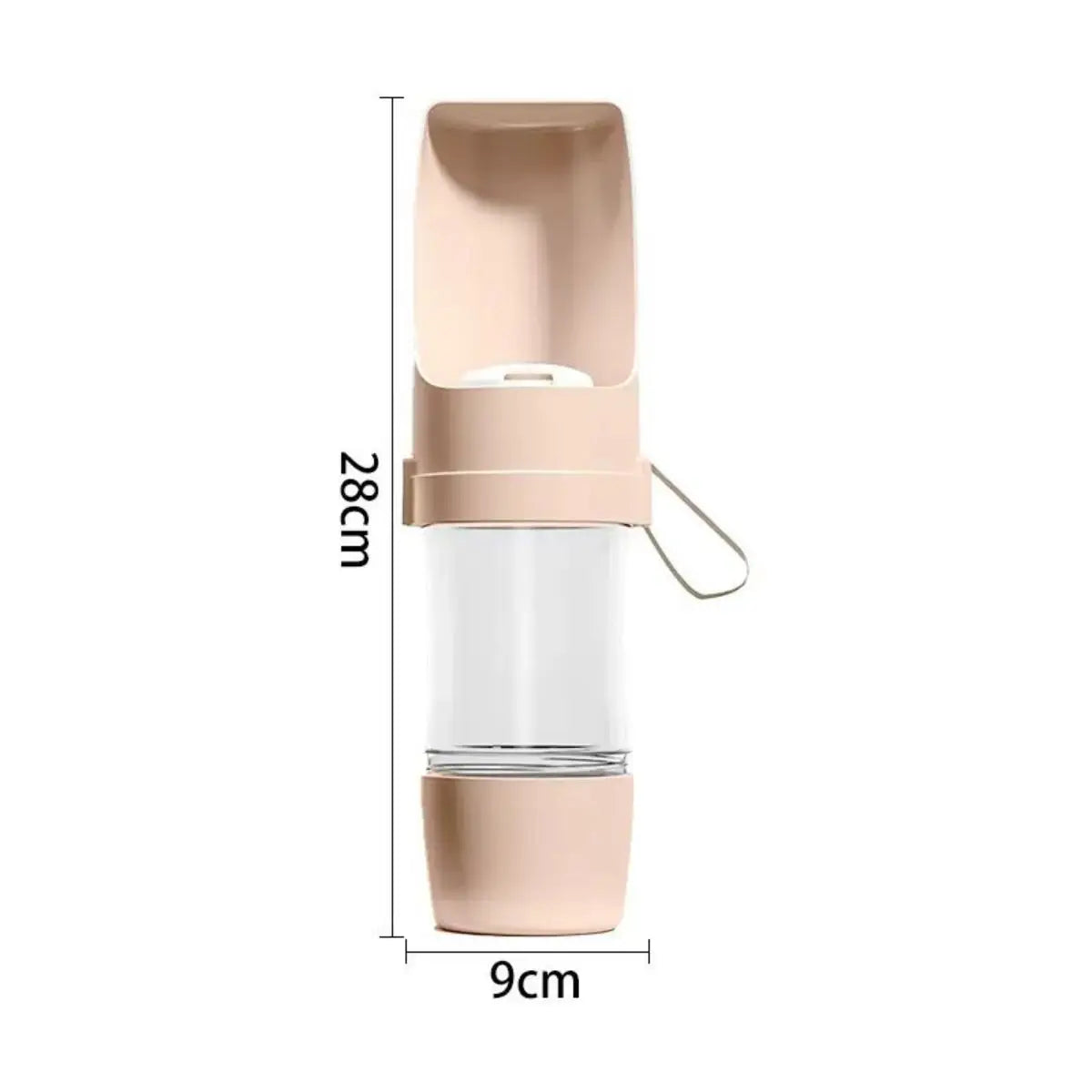 Dog & Cat Water Bottle with Food Storage