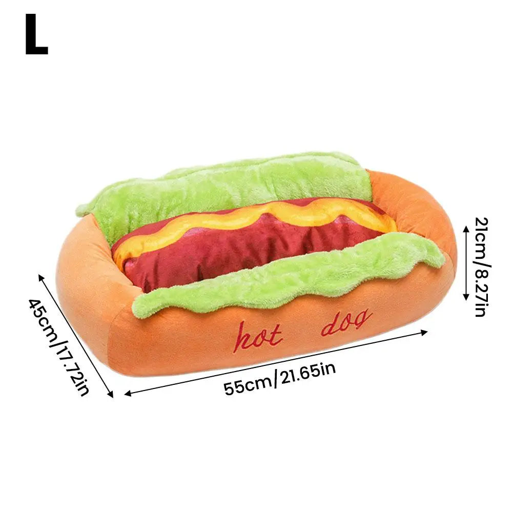 Hot Dog-Shaped Dog & Cat Lounger