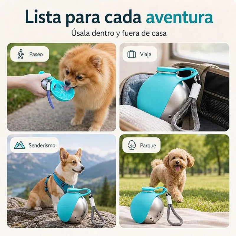 Portable Stainless Steel Pet Water Dispenser