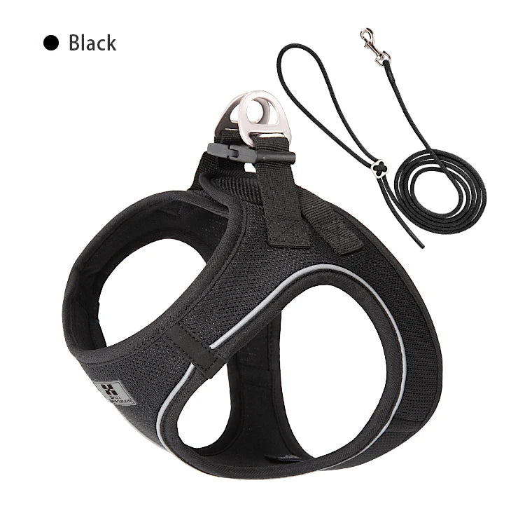 Reflective Adjustable Dog Harness & Leash Set