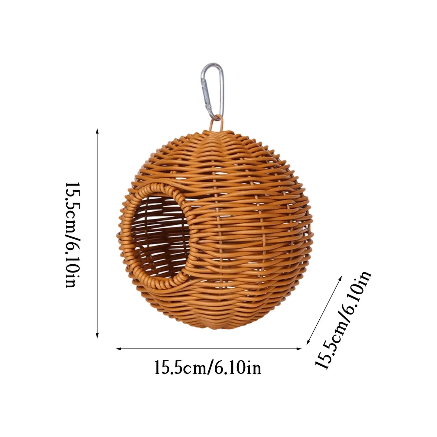 Parrot Nest Hanging Sleephouse Wicker Birdcage Accessory Natural Pet Supplies