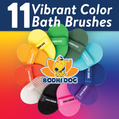 Bodhi Dog Shampoo Brush - Pet Grooming & Bath Supplies for Dogs and Cats - Bath Brush for Long & Short Hair - Premium Scrubber for Shower, Showerhead, Sprayer & Bathing (One Pack, Blue)
