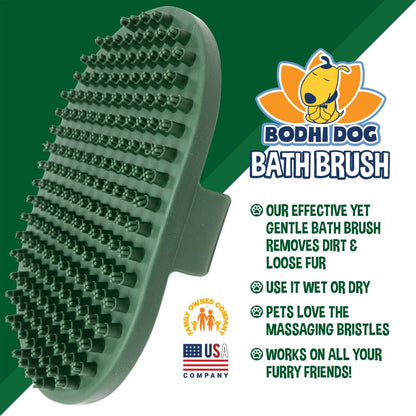 Bodhi Dog Shampoo Brush - Pet Grooming & Bath Supplies for Dogs and Cats - Bath Brush for Long & Short Hair - Premium Scrubber for Shower, Showerhead, Sprayer & Bathing (One Pack, Blue)