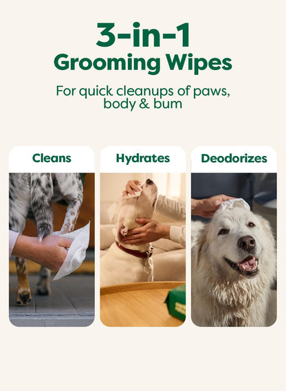 Earth Rated Dog Wipes for Paws & Butt, Deodorizing, Lavender, 100ct
