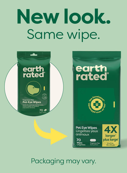 Earth Rated Dog Wipes for Paws & Butt, Deodorizing, Lavender, 100ct