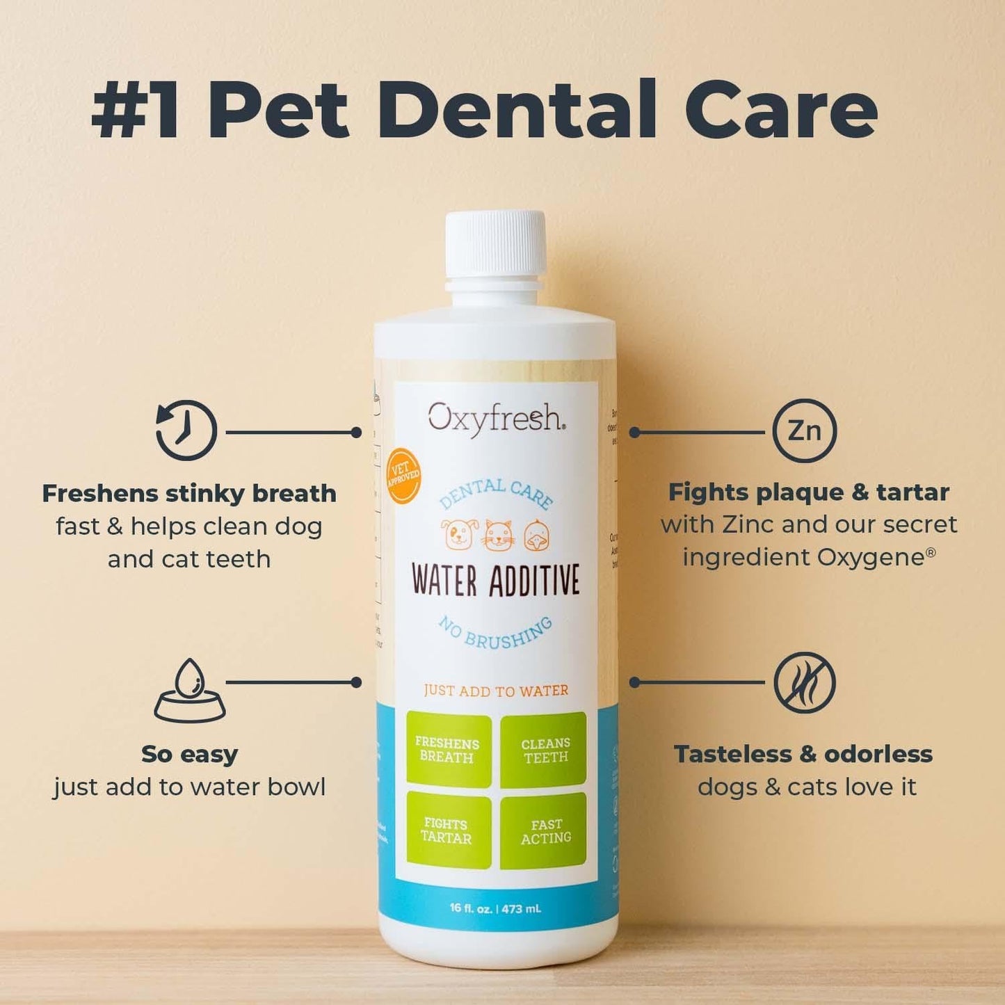 Oxyfresh Pet Dental Water Additive - 16 oz.