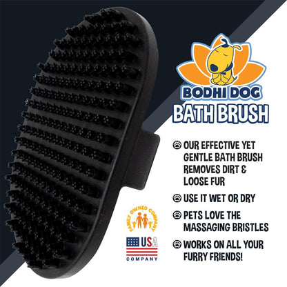 Bodhi Dog Shampoo Brush - Pet Grooming & Bath Supplies for Dogs and Cats - Bath Brush for Long & Short Hair - Premium Scrubber for Shower, Showerhead, Sprayer & Bathing (One Pack, Blue)