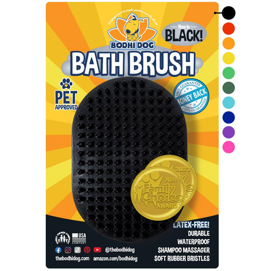Bodhi Dog Shampoo Brush - Pet Grooming & Bath Supplies for Dogs and Cats - Bath Brush for Long & Short Hair - Premium Scrubber for Shower, Showerhead, Sprayer & Bathing (One Pack, Blue)