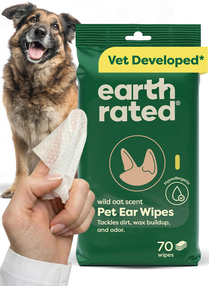 Earth Rated Dog Wipes for Paws & Butt, Deodorizing, Lavender, 100ct