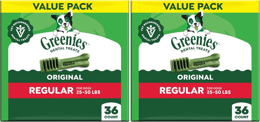 Greenies Regular Dental Dog Treats, Original Chicken Flavor, 36 Count
