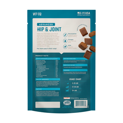 VetIQ Glucosamine Hip & Joint Supplement for Dogs, 180 Soft Chews, Joint Support Supplement with MSM and Krill, Dog Health Supplies Large & Small Breed, Chicken Flavored Chewables