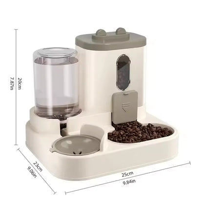 Pet Large-Capacity Feeder Integrated Automatic Water Dispenser Cat Food Bowl Dog Feeding Bowl Cat Bowl Dog Bowl Pet Supplies