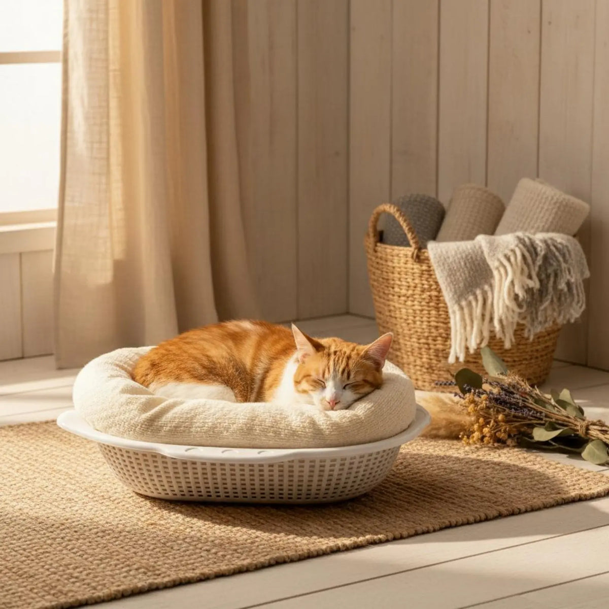 Breathable Thickened Cat Basket Bed