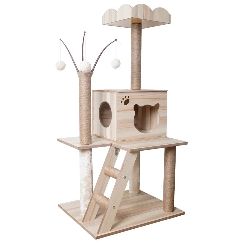 All-Season Wooden Cat Nest
