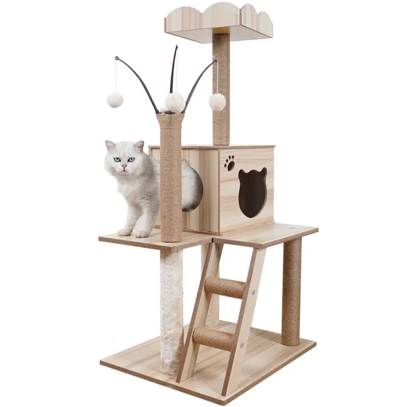 All-Season Wooden Cat Nest