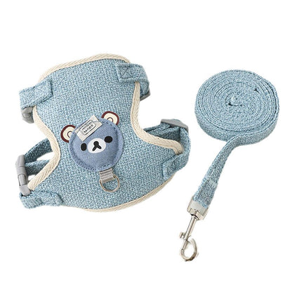 Small Pet Adjustable Vest Harness & Leash Set