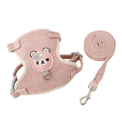 Small Pet Adjustable Vest Harness & Leash Set