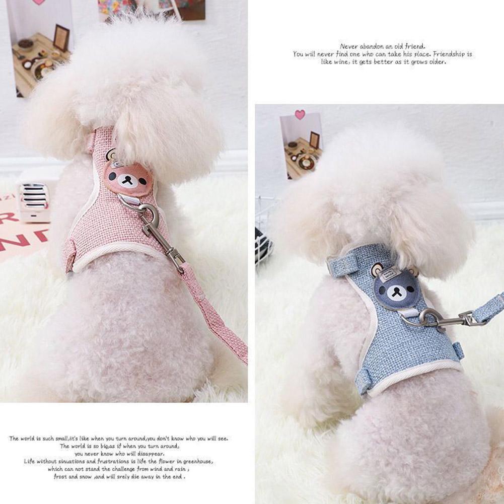 Small Pet Adjustable Vest Harness & Leash Set