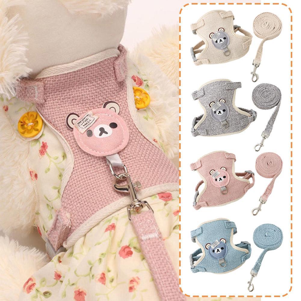Small Pet Adjustable Vest Harness & Leash Set