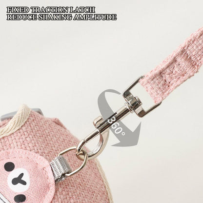 Small Pet Adjustable Vest Harness & Leash Set