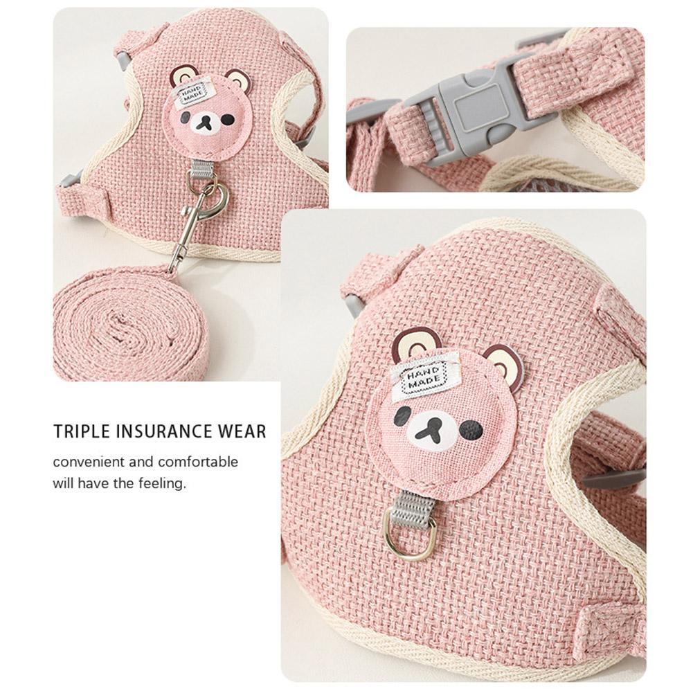 Small Pet Adjustable Vest Harness & Leash Set