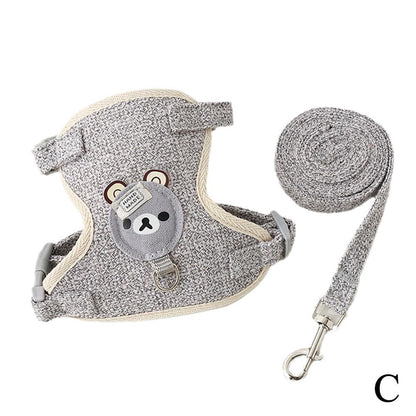 Small Pet Adjustable Vest Harness & Leash Set