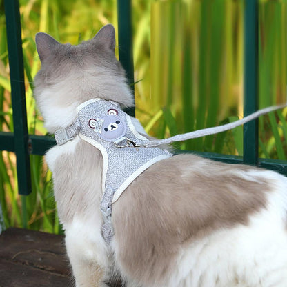 Small Pet Adjustable Vest Harness & Leash Set