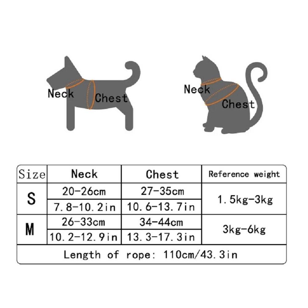 Small Pet Adjustable Vest Harness & Leash Set