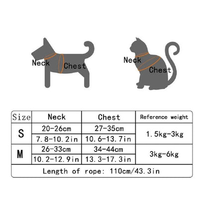 Small Pet Adjustable Vest Harness & Leash Set