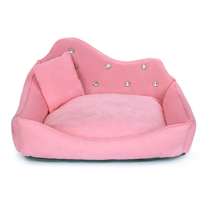 Luxury Rhinestone Princess Pet Bed