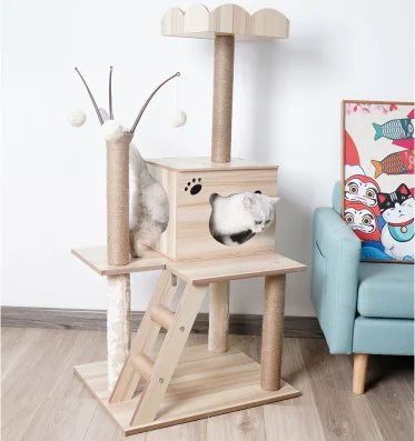 All-Season Wooden Cat Nest