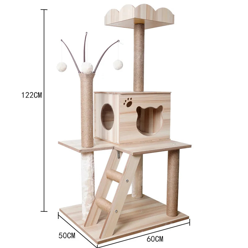 All-Season Wooden Cat Nest