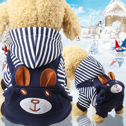 Cross-Border Pet Dog Clothes, Cat Autumn and Winter Four-Legged Cotton Coat, Cartoon Transformation Clothing, Cat Clothing, Dog Clothing Supplies