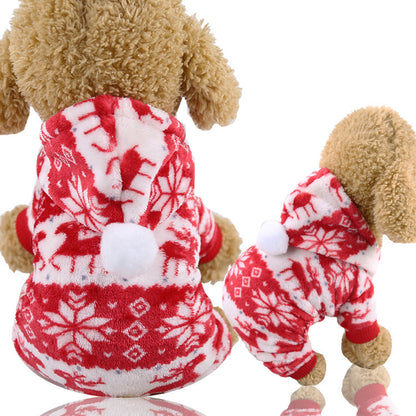 Cross-Border Pet Dog Clothes, Cat Autumn and Winter Four-Legged Cotton Coat, Cartoon Transformation Clothing, Cat Clothing, Dog Clothing Supplies