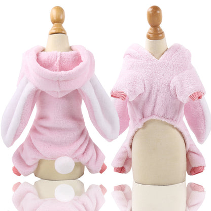 Cross-Border Pet Dog Clothes, Cat Autumn and Winter Four-Legged Cotton Coat, Cartoon Transformation Clothing, Cat Clothing, Dog Clothing Supplies