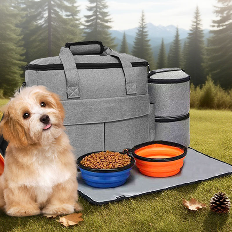 Large-Capacity Pet Travel Food Backpack
