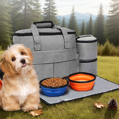 Large-Capacity Pet Travel Food Backpack
