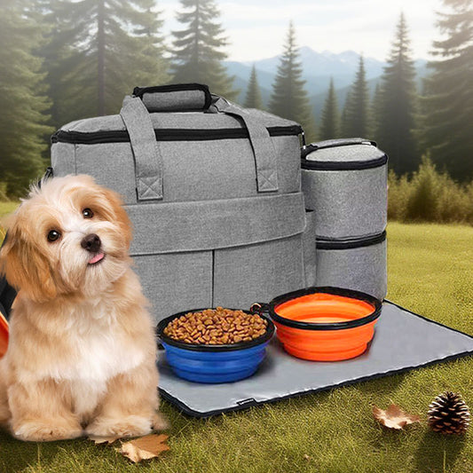 Large-Capacity Pet Travel Food Backpack