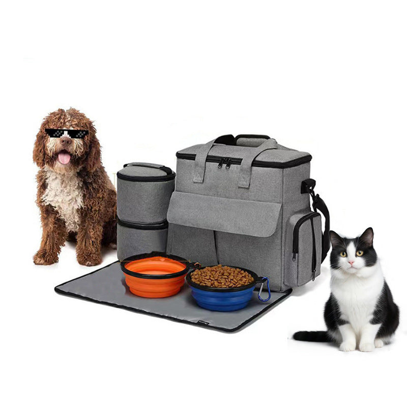 Large-Capacity Pet Travel Food Backpack