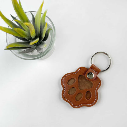 Dog Paw Pet Hair Keepsake Keychain