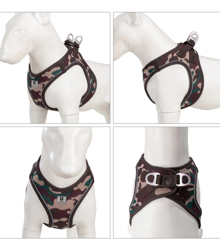 Reflective Adjustable Dog Harness & Leash Set
