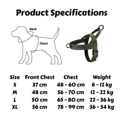 Heavy-Duty Reflective Dog Harness