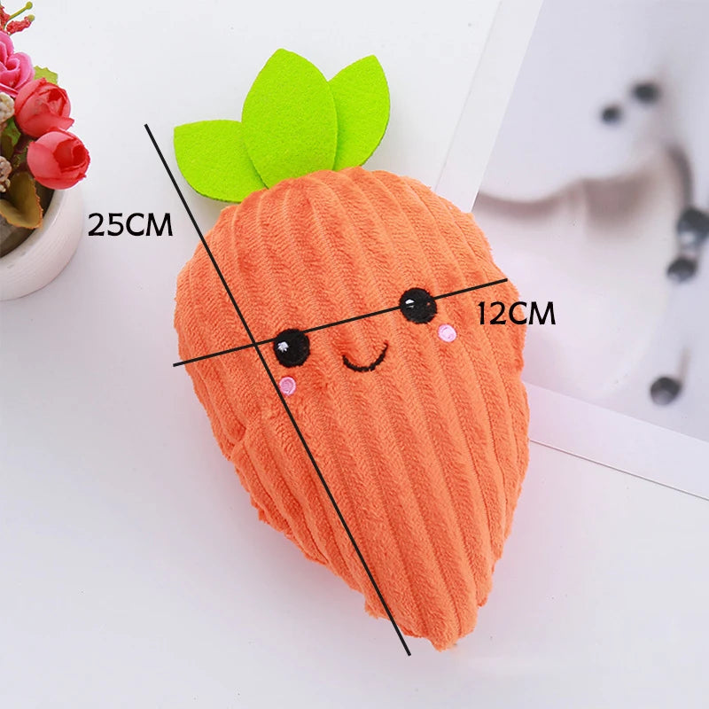 Striped Carrot Dog Toy