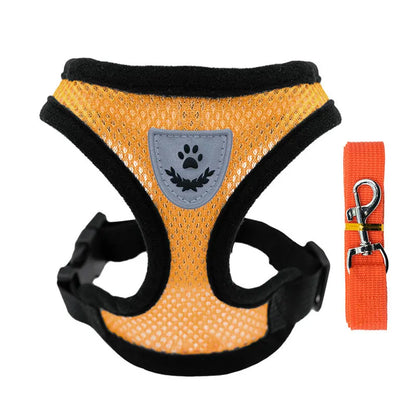 Breathable Mesh Small Pet Harness & Leash