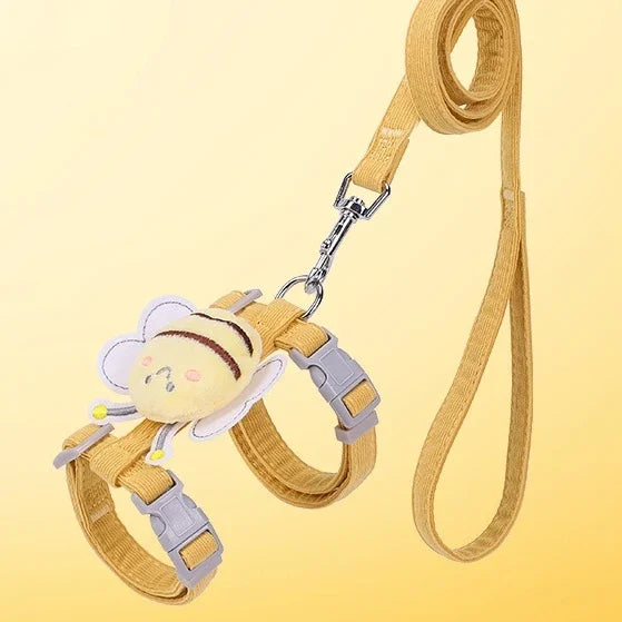 Bee-Themed Pet Harness & Leash Set