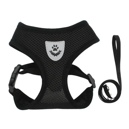 Soft Mesh Cat & Small Dog Harness with Leash