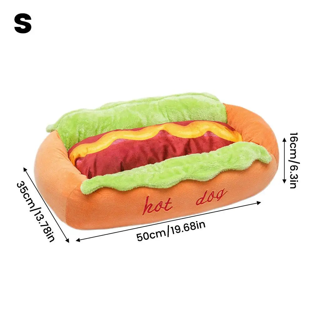 Hot Dog-Shaped Dog & Cat Lounger