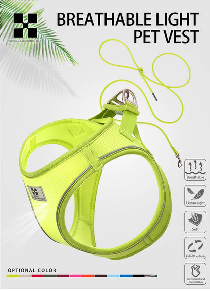 Reflective Adjustable Dog Harness & Leash Set