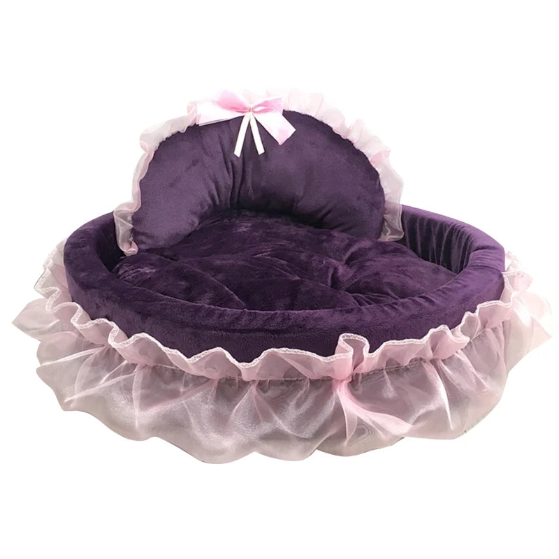 Ruffled Princess Dog Bed